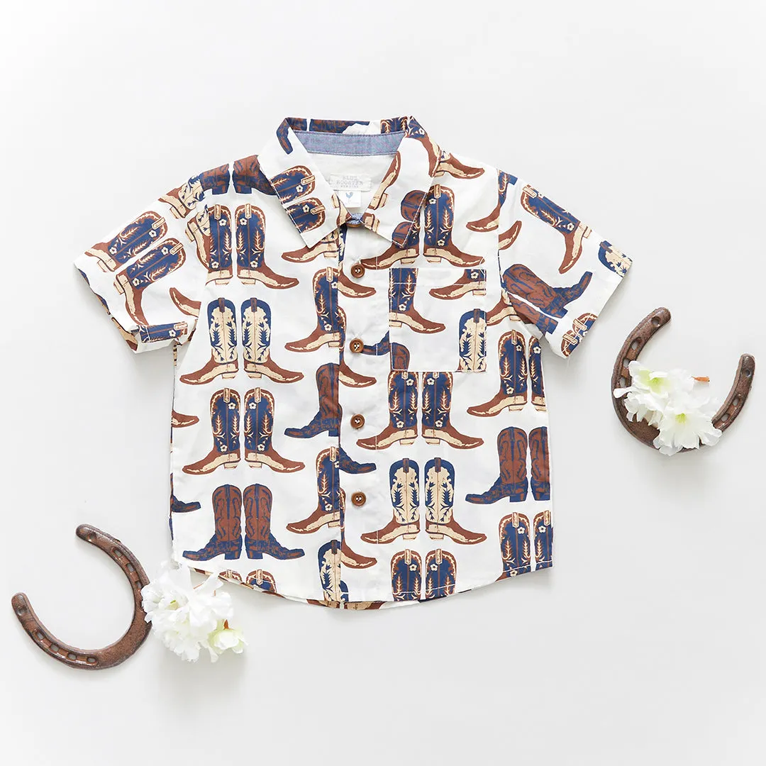 Baby Boys Jack Shirt - Cowboy Boots