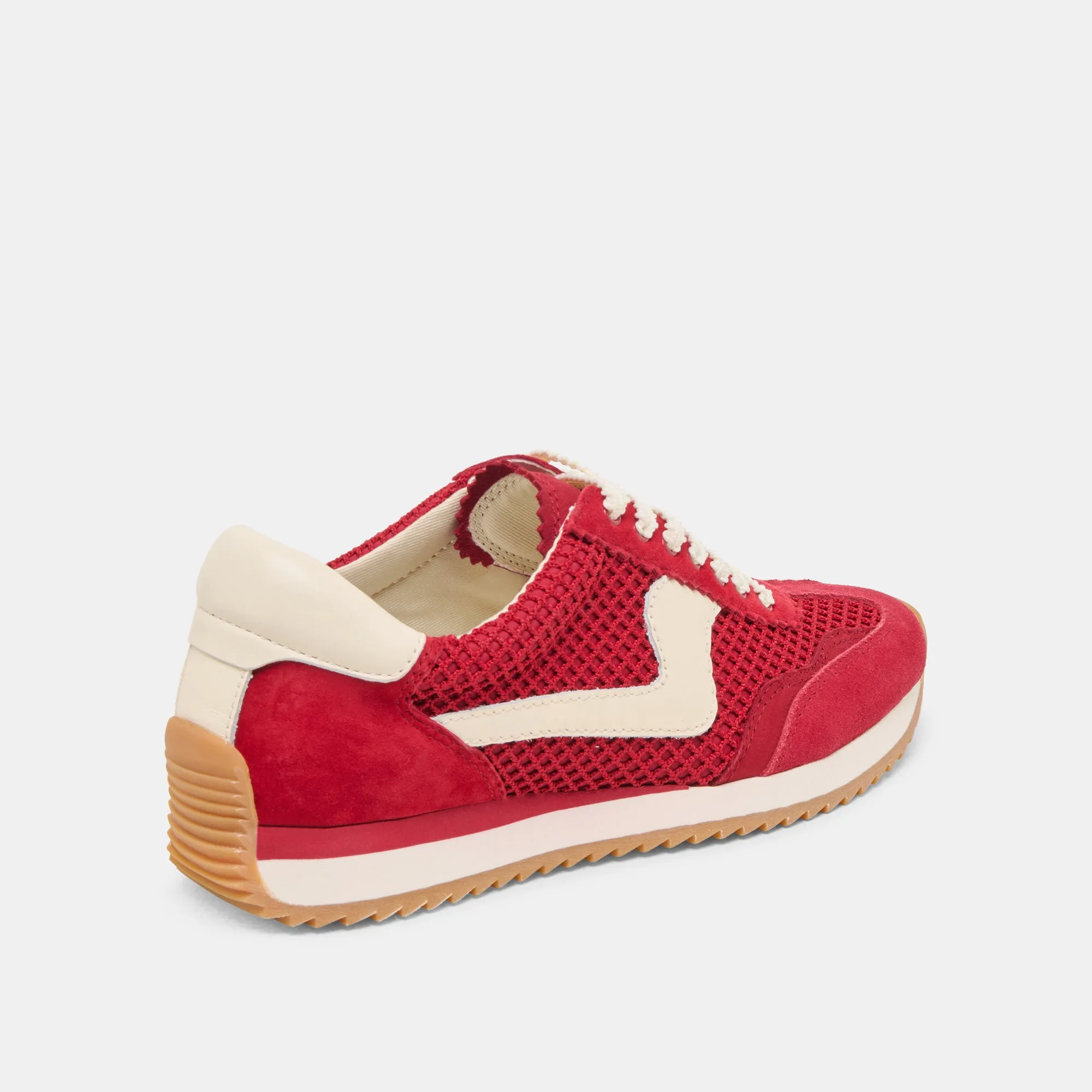 B.NTCD MESH SNEAKERS CRIMSON WOVEN MESH