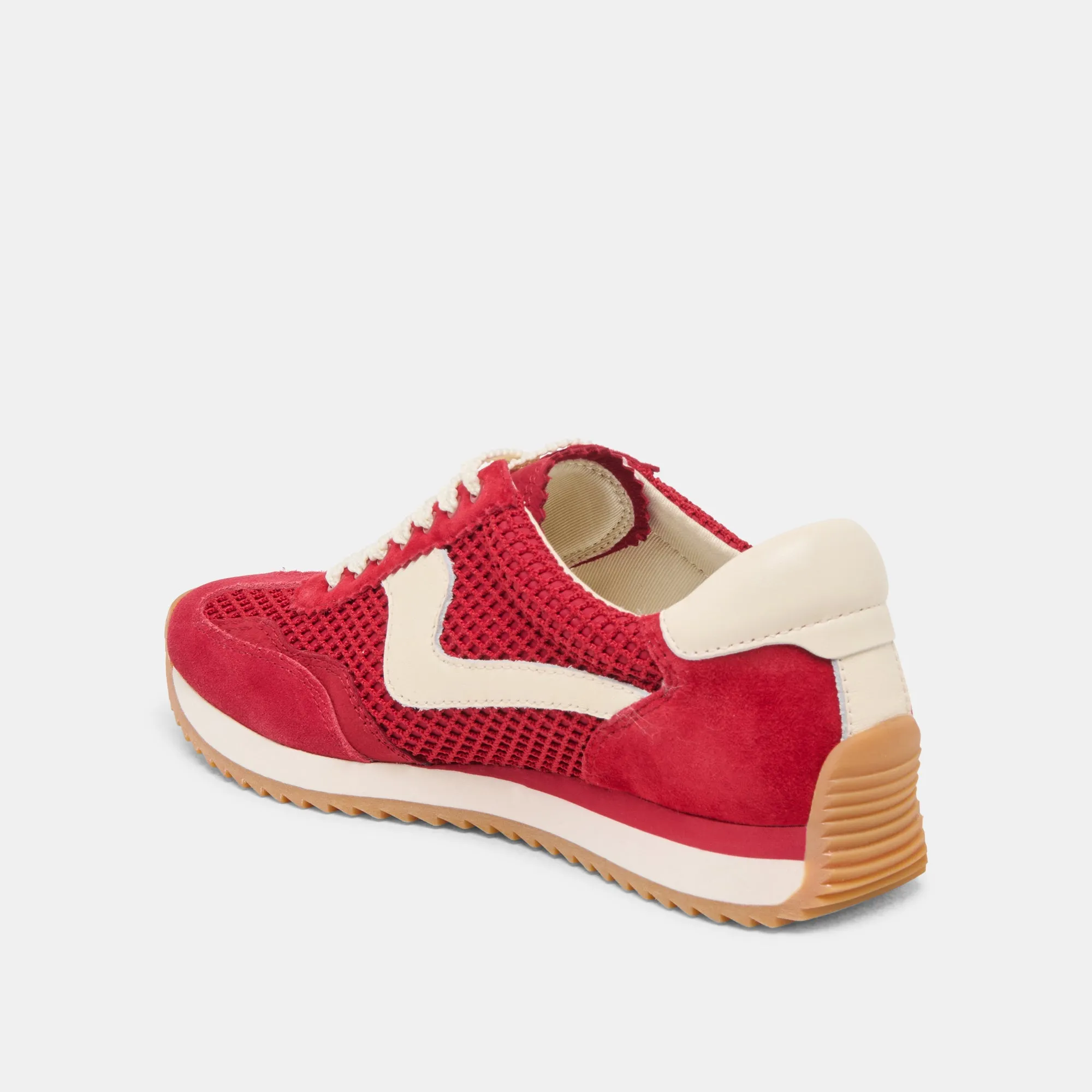 B.NTCD MESH SNEAKERS CRIMSON WOVEN MESH