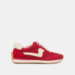 B.NTCD MESH SNEAKERS CRIMSON WOVEN MESH
