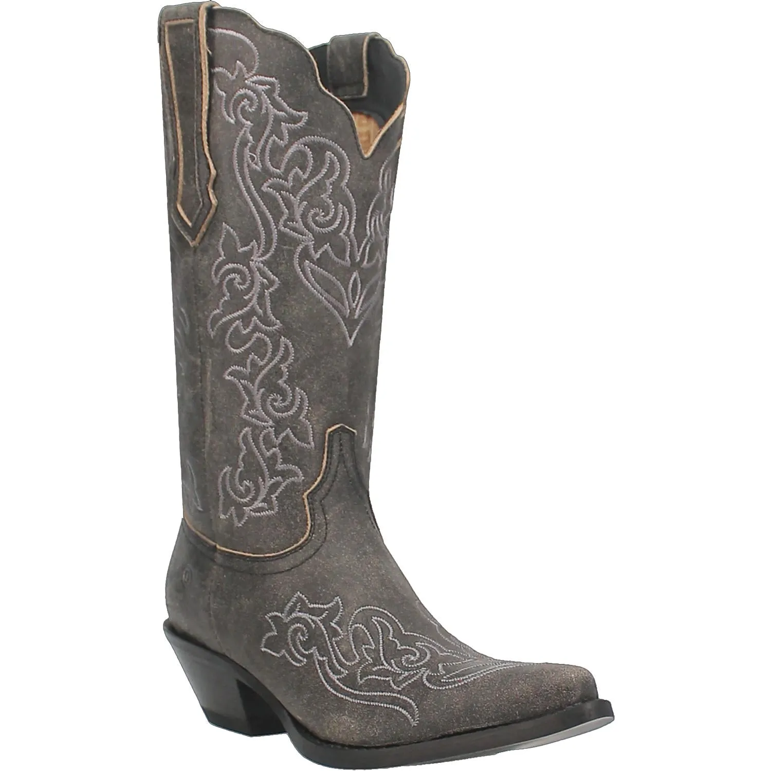 Dingo Women's Flirty N' Fun Black Leather Round Toe Boot DI171
