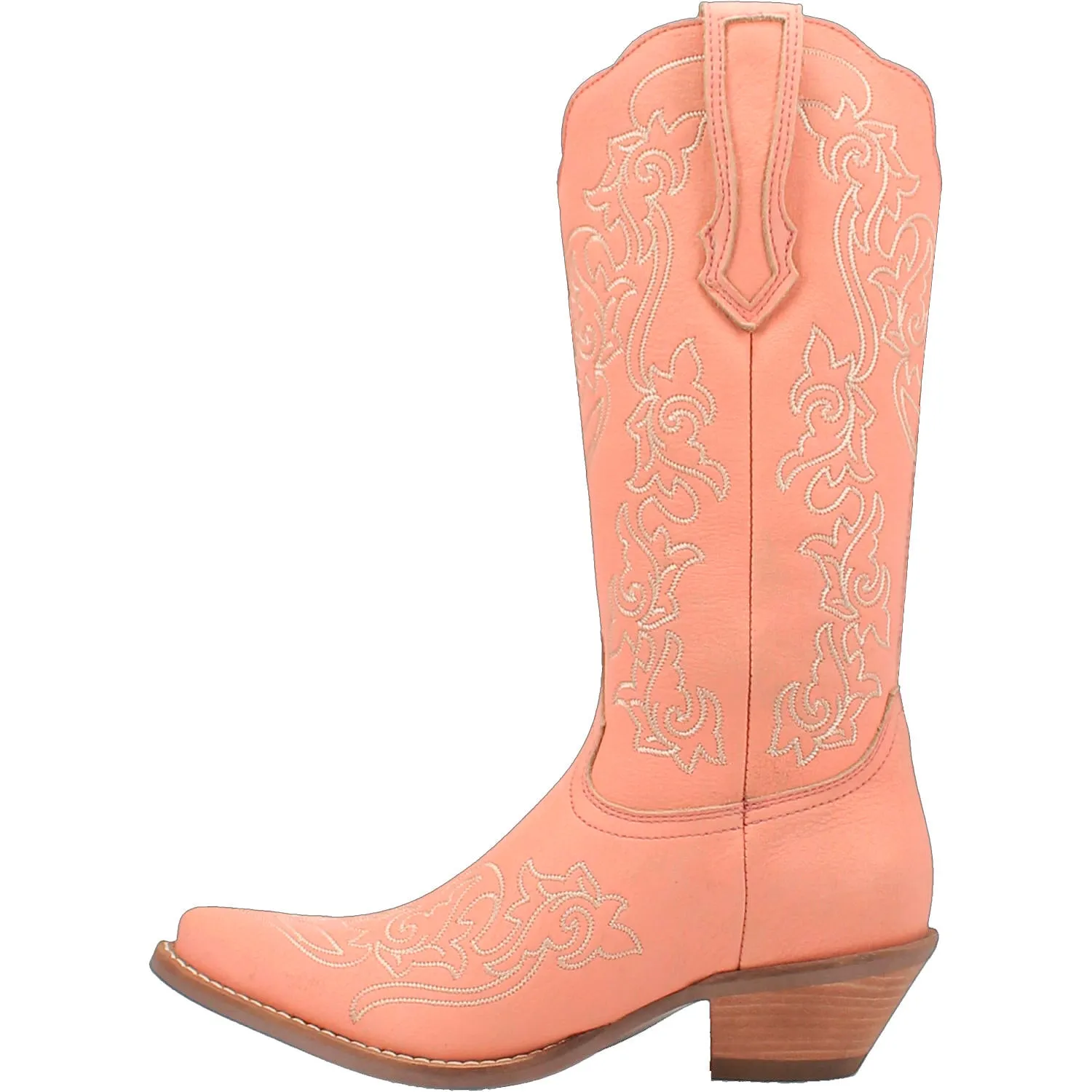 Dingo Women's Flirty N' Fun Peach Leather Round Toe Boot DI171