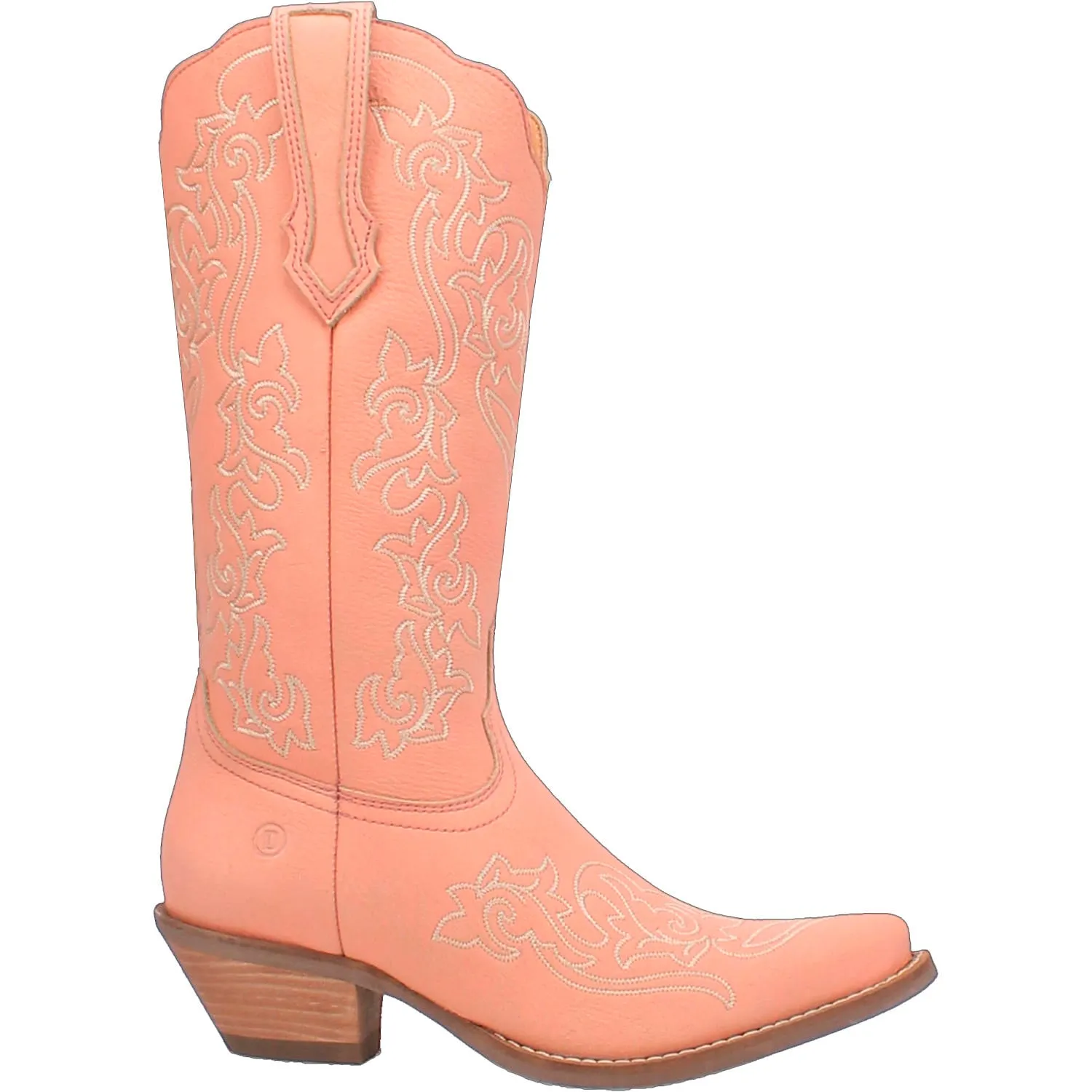 Dingo Women's Flirty N' Fun Peach Leather Round Toe Boot DI171