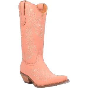 Dingo Women's Flirty N' Fun Peach Leather Round Toe Boot DI171