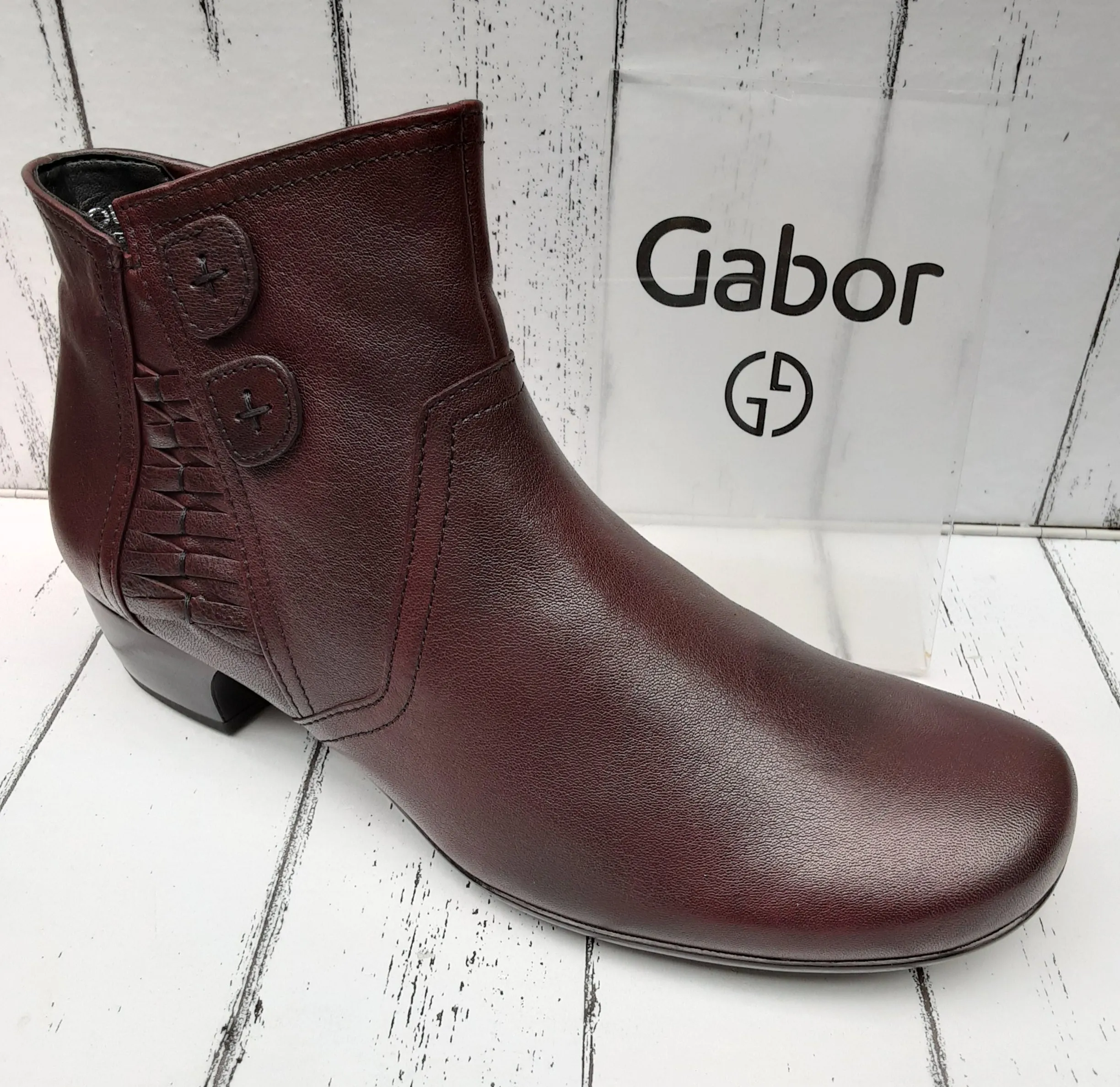 GABOR - 56.643.24 - ANKLE BOOT - Leather - Dark Merlot
