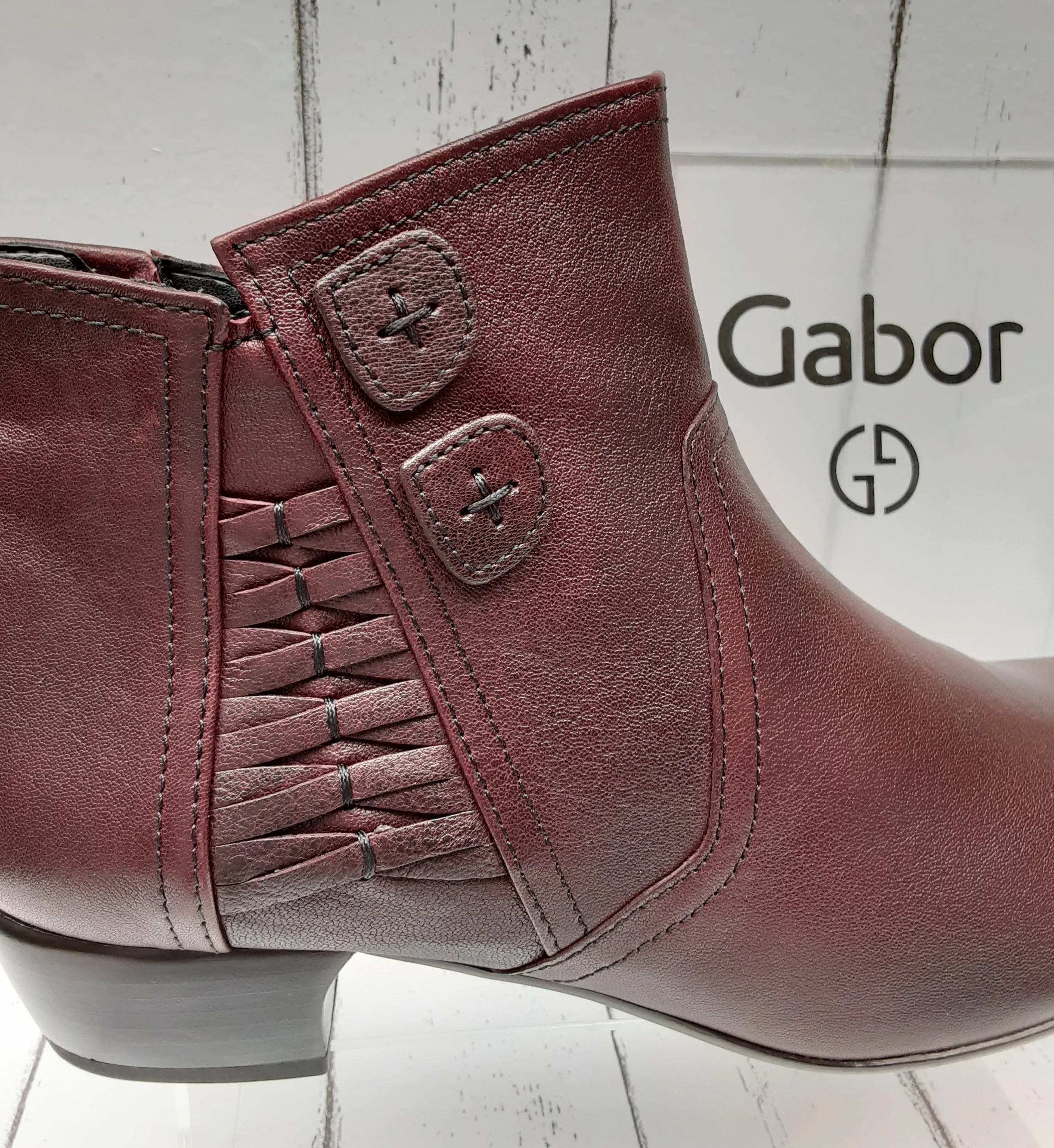 GABOR - 56.643.24 - ANKLE BOOT - Leather - Dark Merlot