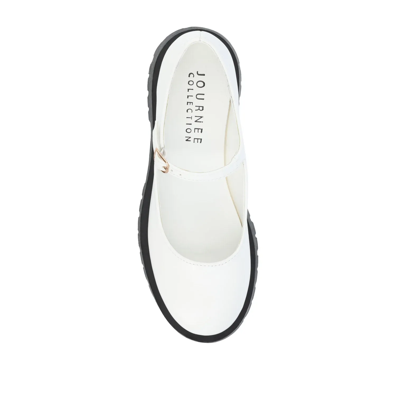 KAMIE LUG SOLE MARY JANE FLATS IN WIDE