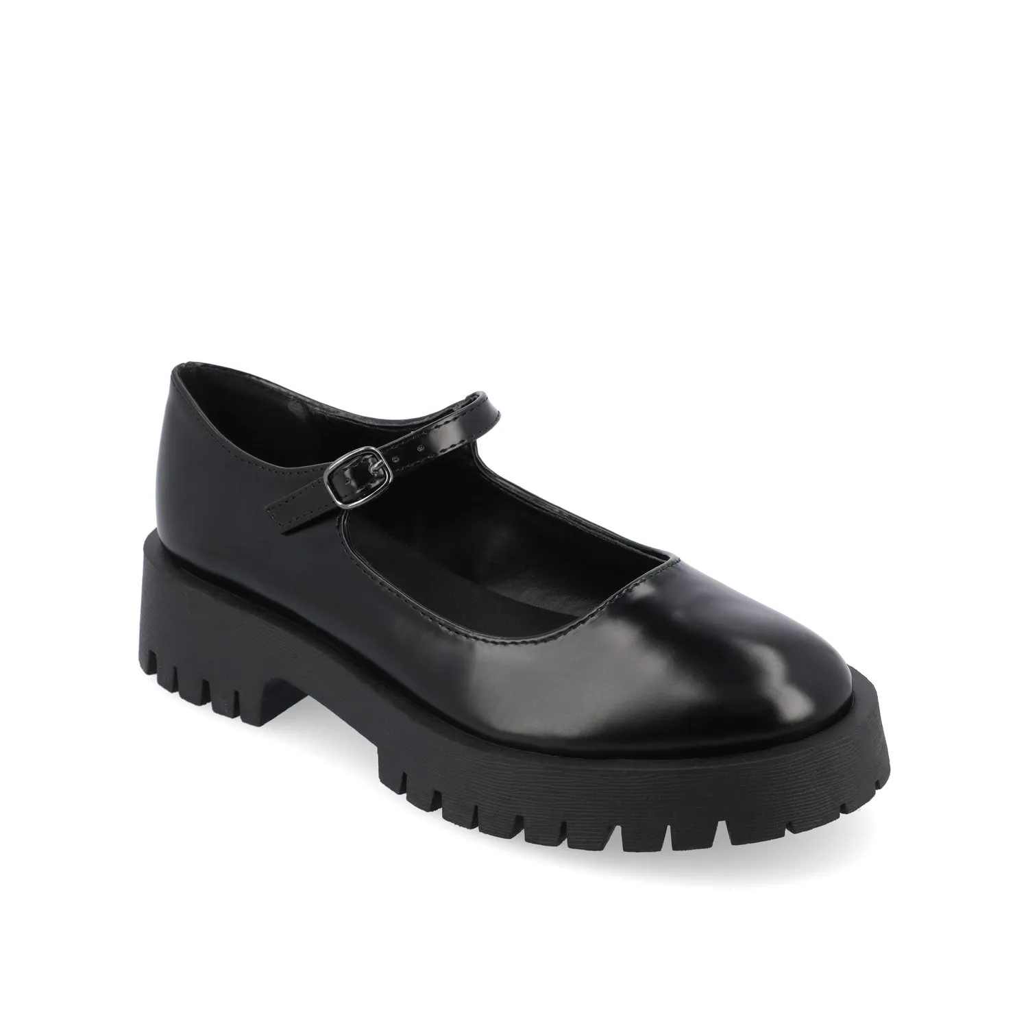 KAMIE LUG SOLE MARY JANE FLATS IN WIDE