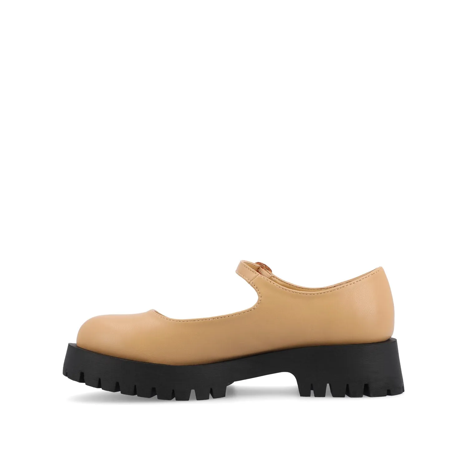 KAMIE LUG SOLE MARY JANE FLATS IN WIDE