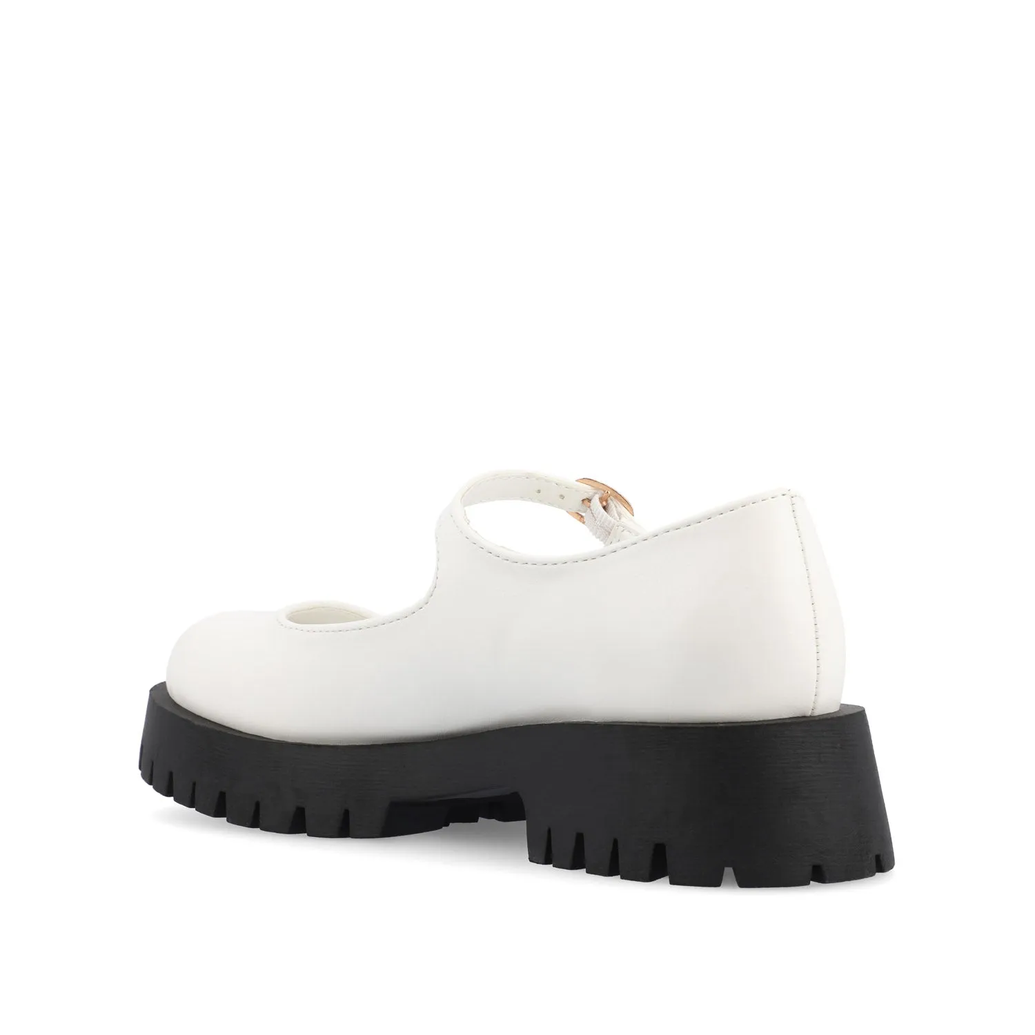 KAMIE LUG SOLE MARY JANE FLATS IN WIDE