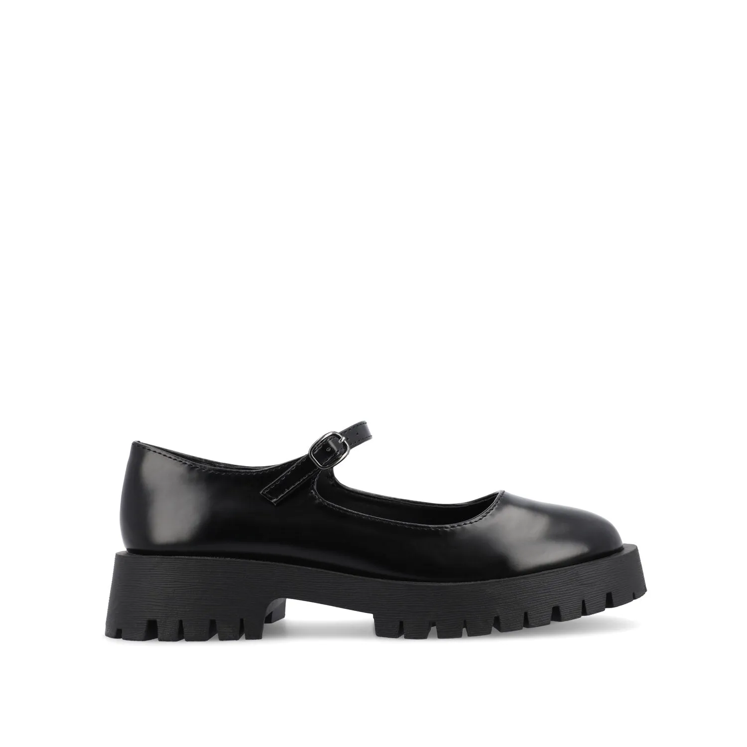 KAMIE LUG SOLE MARY JANE FLATS IN WIDE