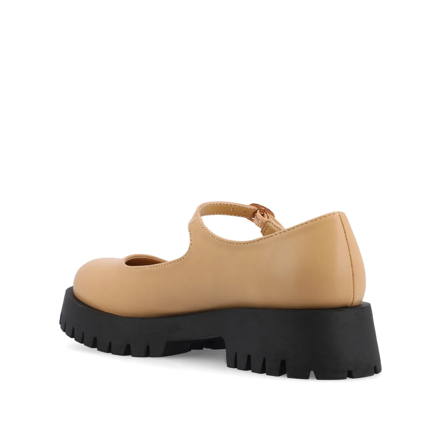 KAMIE LUG SOLE MARY JANE FLATS IN WIDE