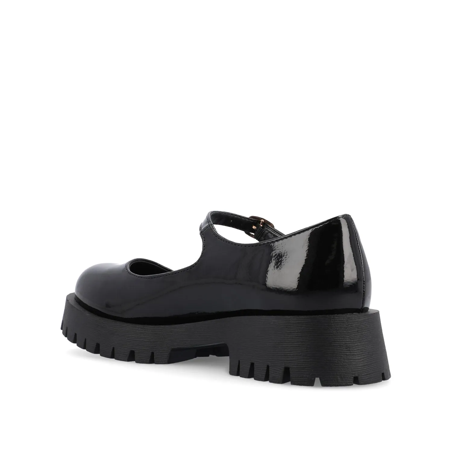 KAMIE LUG SOLE MARY JANE FLATS IN WIDE