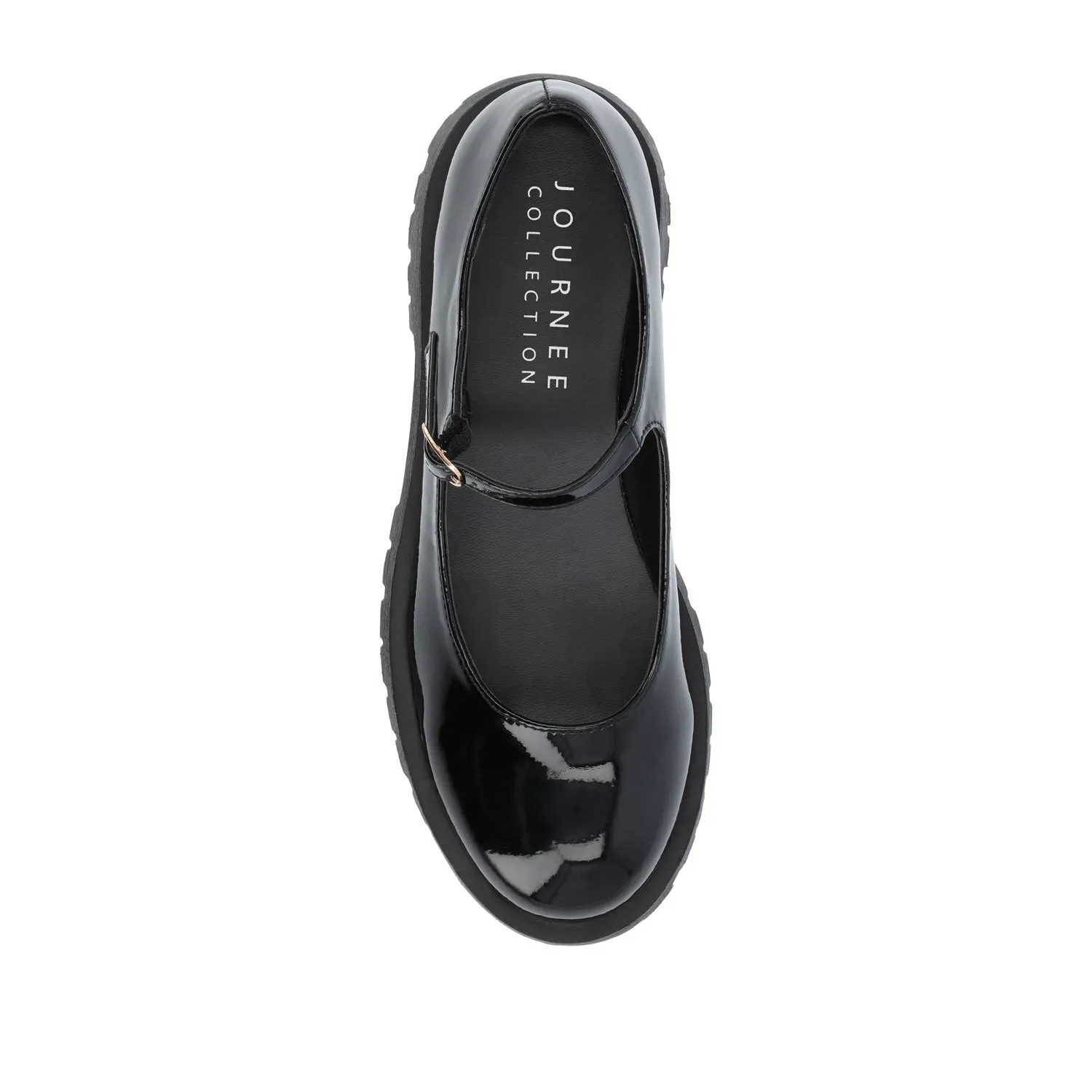 KAMIE LUG SOLE MARY JANE FLATS IN WIDE