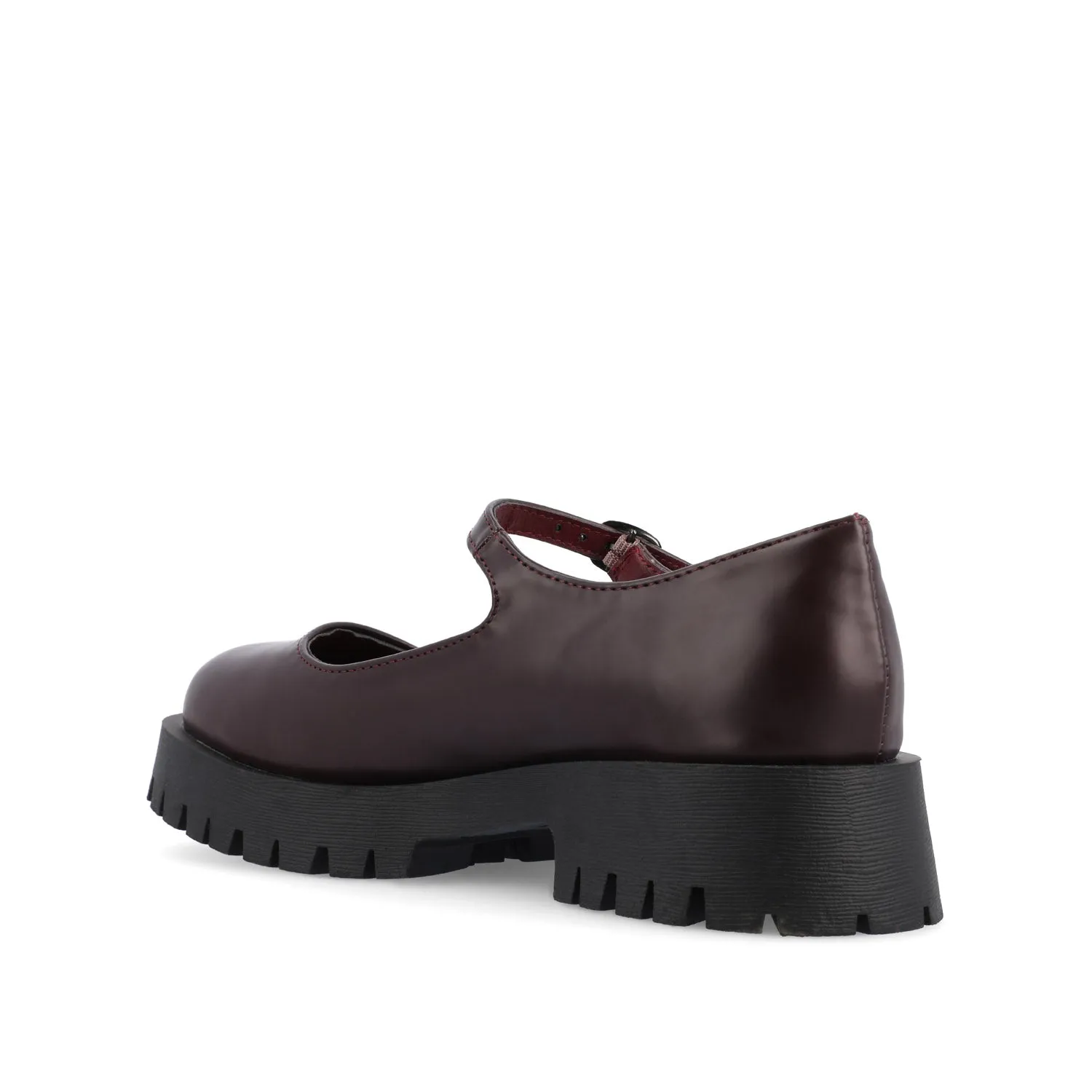 KAMIE LUG SOLE MARY JANE FLATS IN WIDE