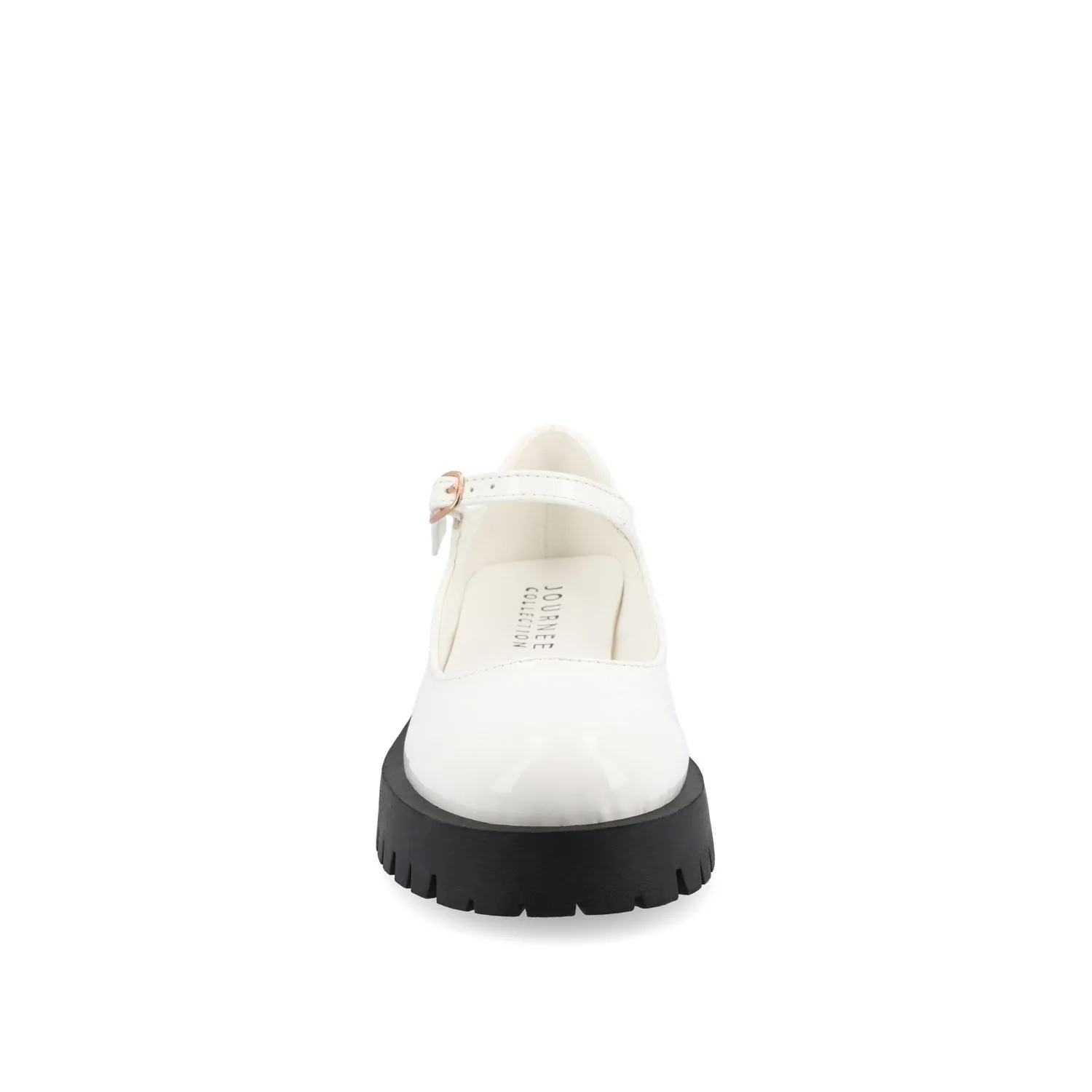 KAMIE LUG SOLE MARY JANE FLATS IN WIDE