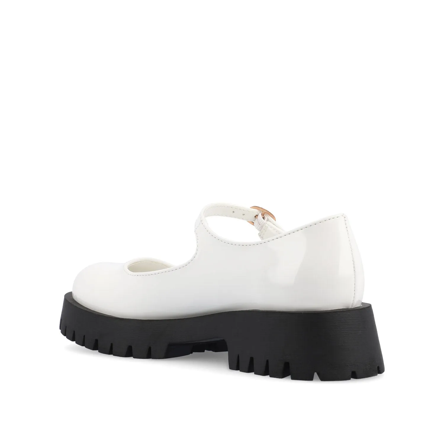 KAMIE LUG SOLE MARY JANE FLATS IN WIDE