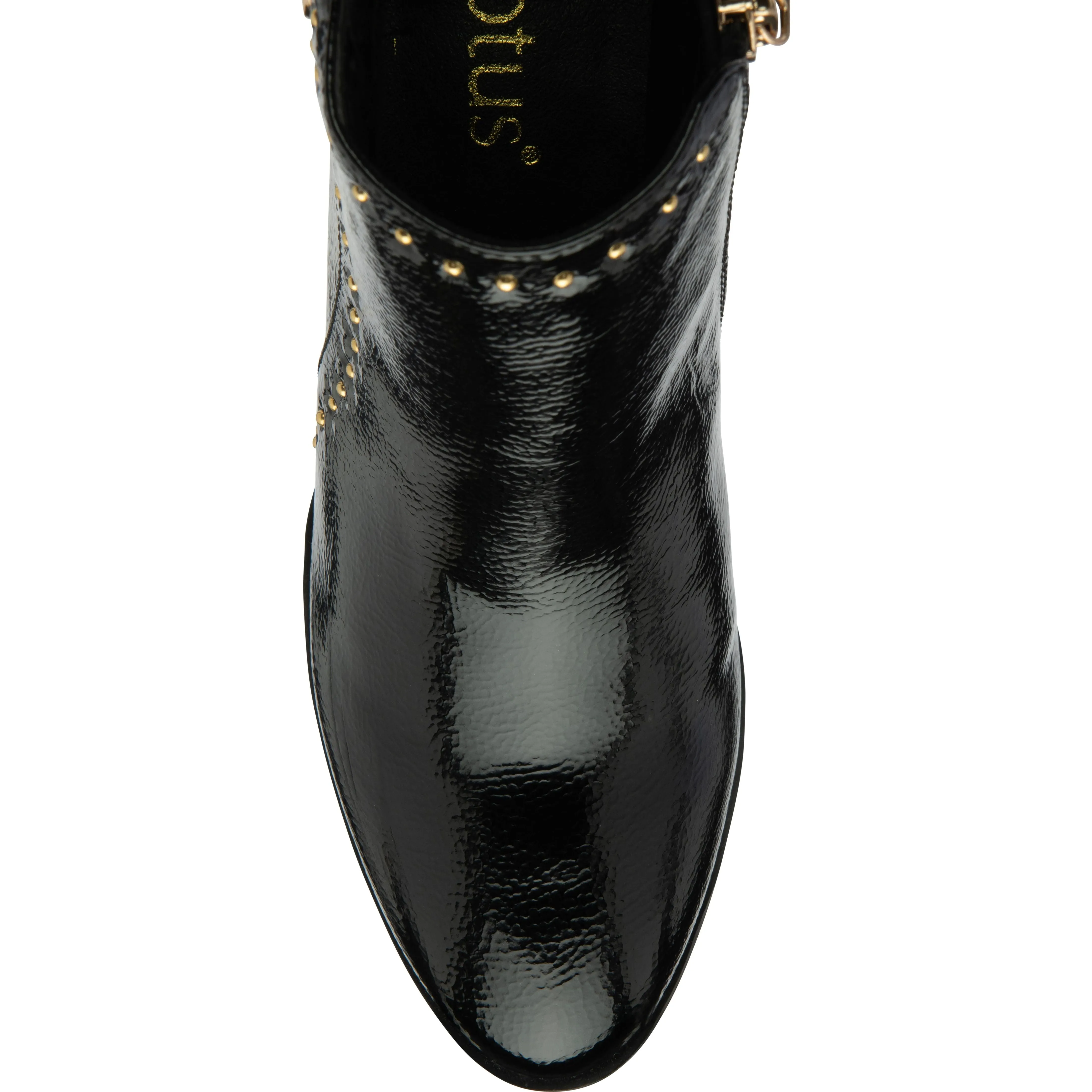 Lotus  Ankle boot with block heel Wells BLACK PAT ULB317BP