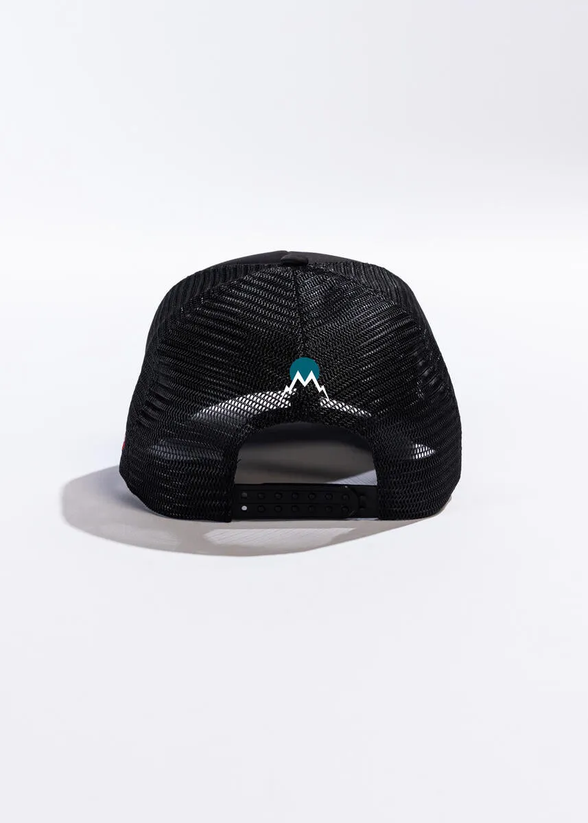Memory Lane Core Stacked Trucker Hat (Black)