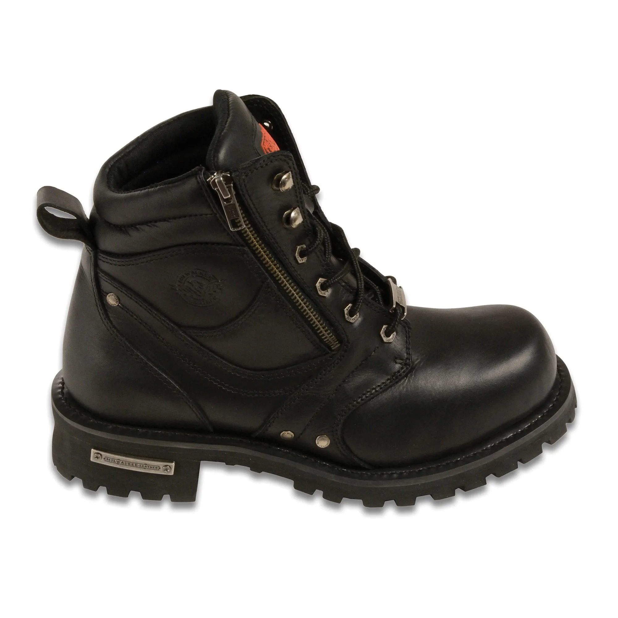 Men’s 6 Inch Side Zipper Plain Toe Boot