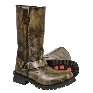 Milwaukee Leather Boots MBM9005 Men's 11in Classic Square Toe Distressed Brown Harness Boots