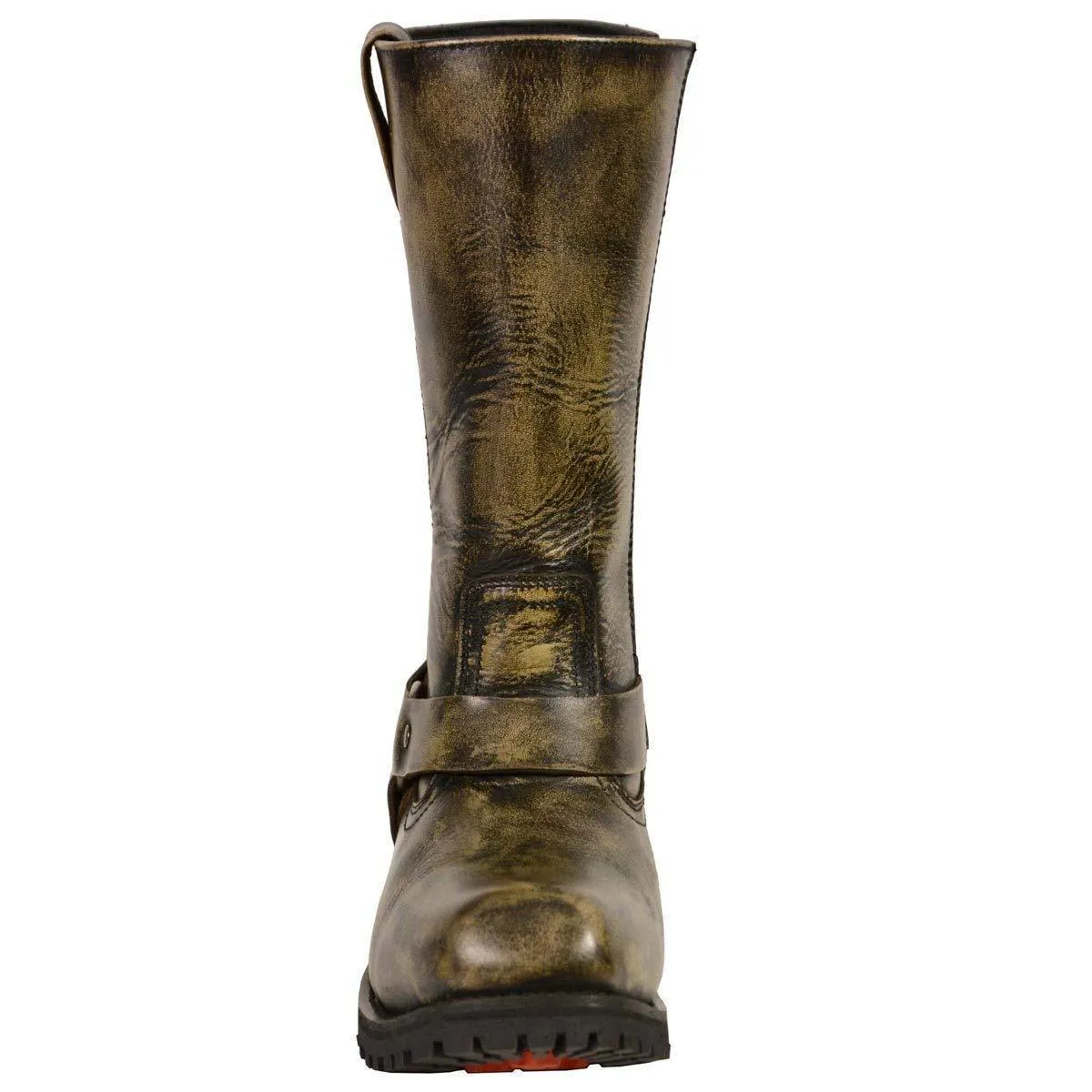 Milwaukee Leather Boots MBM9005 Men's 11in Classic Square Toe Distressed Brown Harness Boots