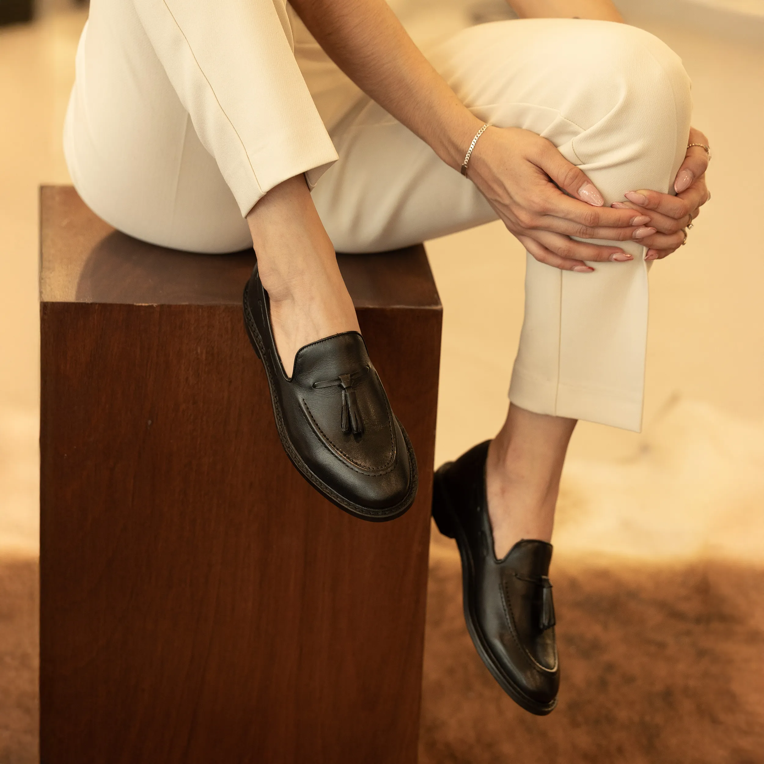 MOD. 3025 | Tassel Loafer Floreta Black | Dama