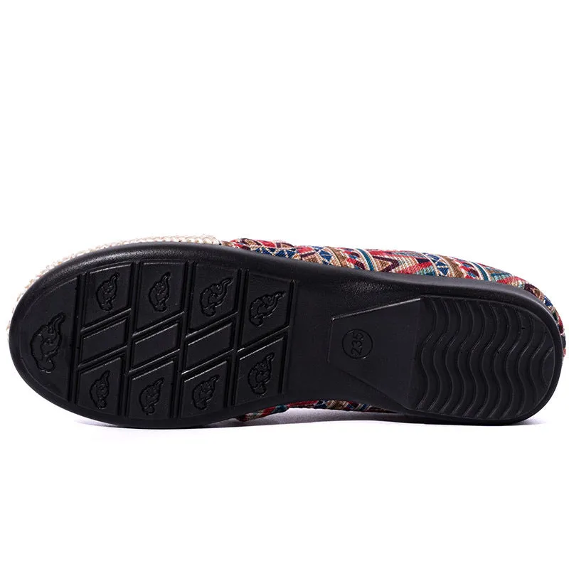 Nanccy Women's Vintage Slip On Shallow Loafers