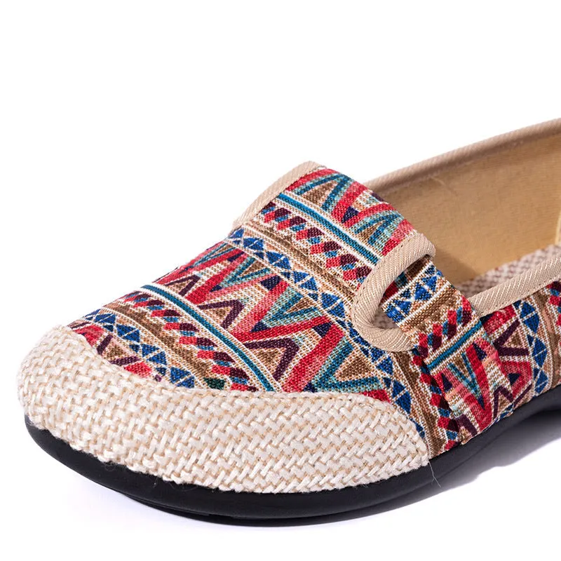 Nanccy Women's Vintage Slip On Shallow Loafers
