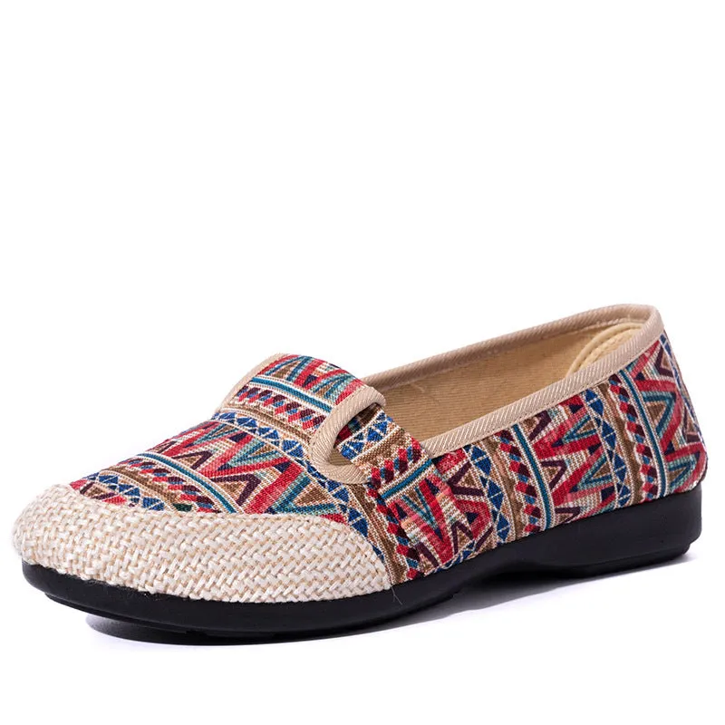 Nanccy Women's Vintage Slip On Shallow Loafers