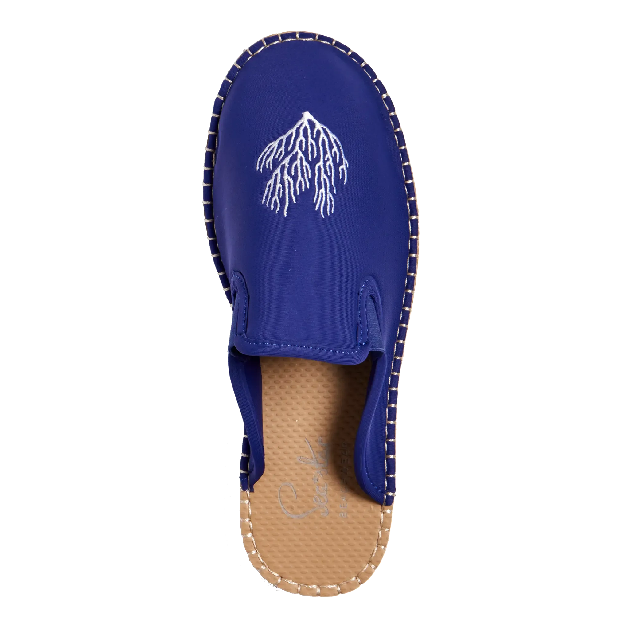 NAVY CORAL EMBROIDERY - WOMENS HARBOURSIDE MULE