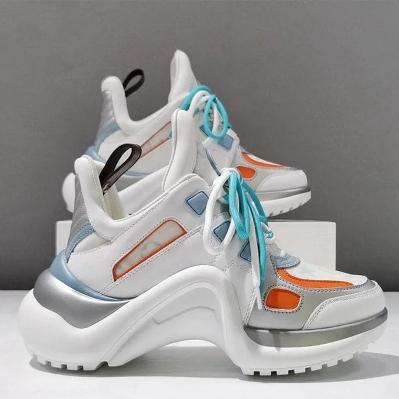 New Thick-soled Women's Casual Shoes Sports Running Old Shoes Single Shoes Women Trendy Brand Sports Women's Shoes Trend