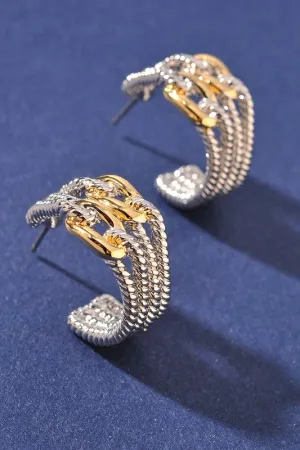 Perfect Gift Two Tone Earrings