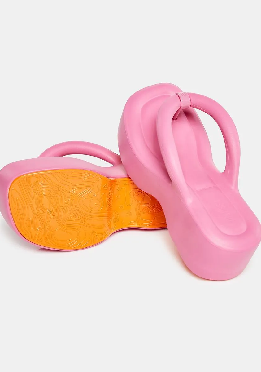 Pink Free Platform Sandals
