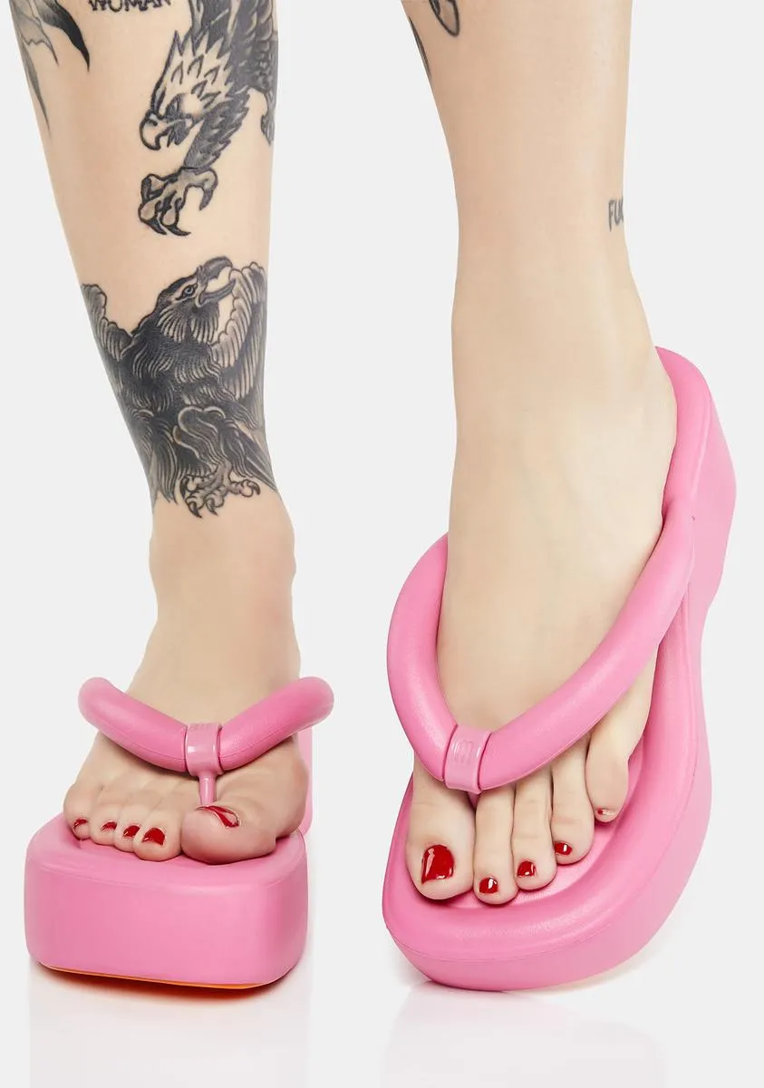 Pink Free Platform Sandals