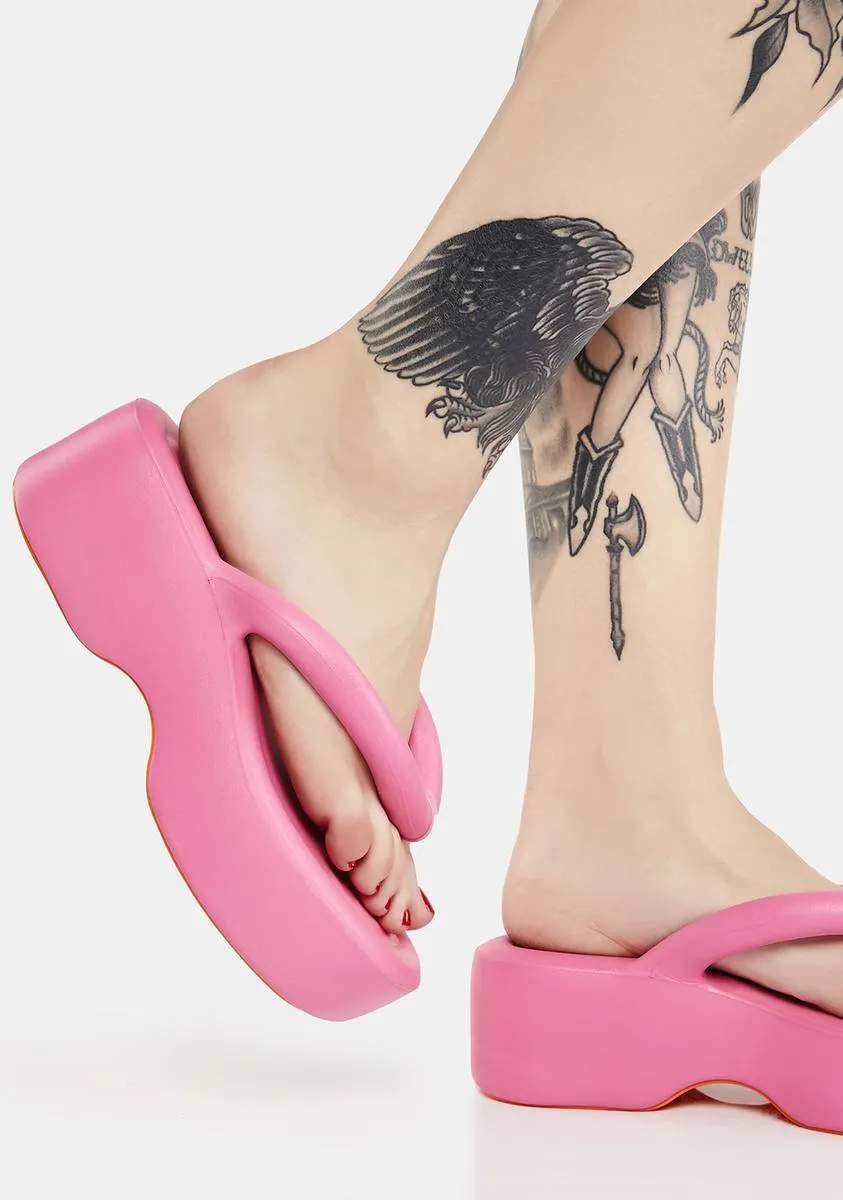 Pink Free Platform Sandals
