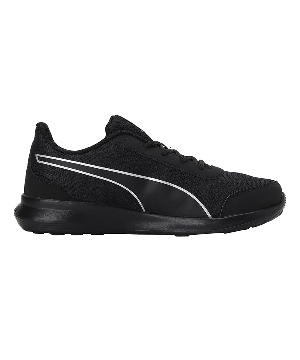 Puma mens Dazzler Black-Silver Running Shoe - 8 UK (39178201)
