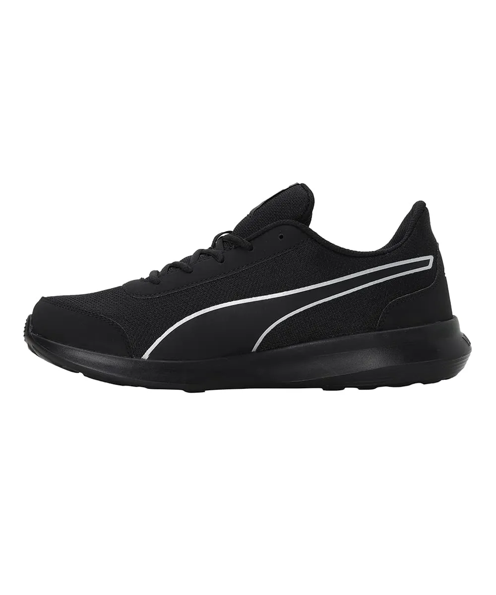 Puma mens Dazzler Black-Silver Running Shoe - 8 UK (39178201)
