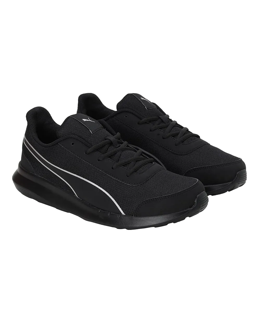 Puma mens Dazzler Black-Silver Running Shoe - 8 UK (39178201)