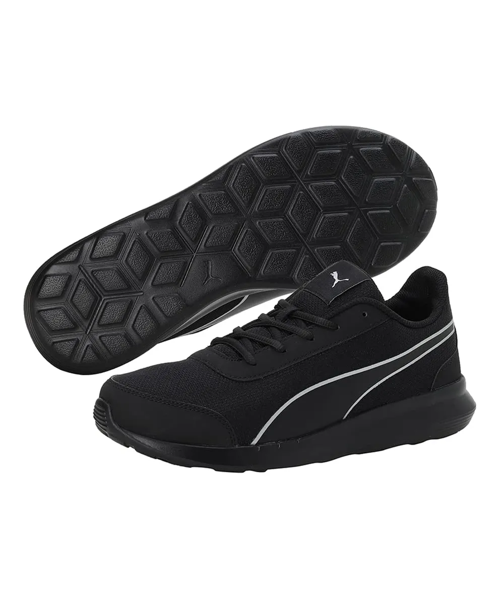 Puma mens Dazzler Black-Silver Running Shoe - 9 UK (39178201)