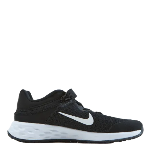 Revolution 6 FlyEase Little Kids' Shoe BLACK/WHITE-DK SMOKE GREY