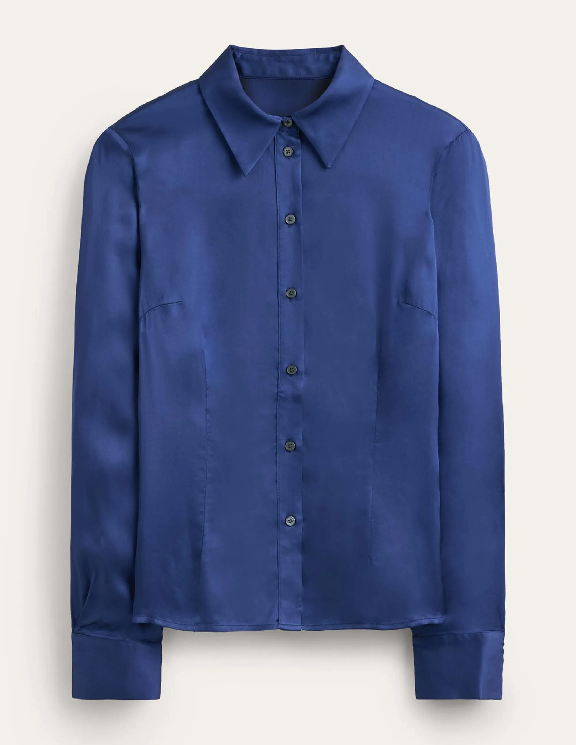 Saskia Satin Shirt-Atlantic