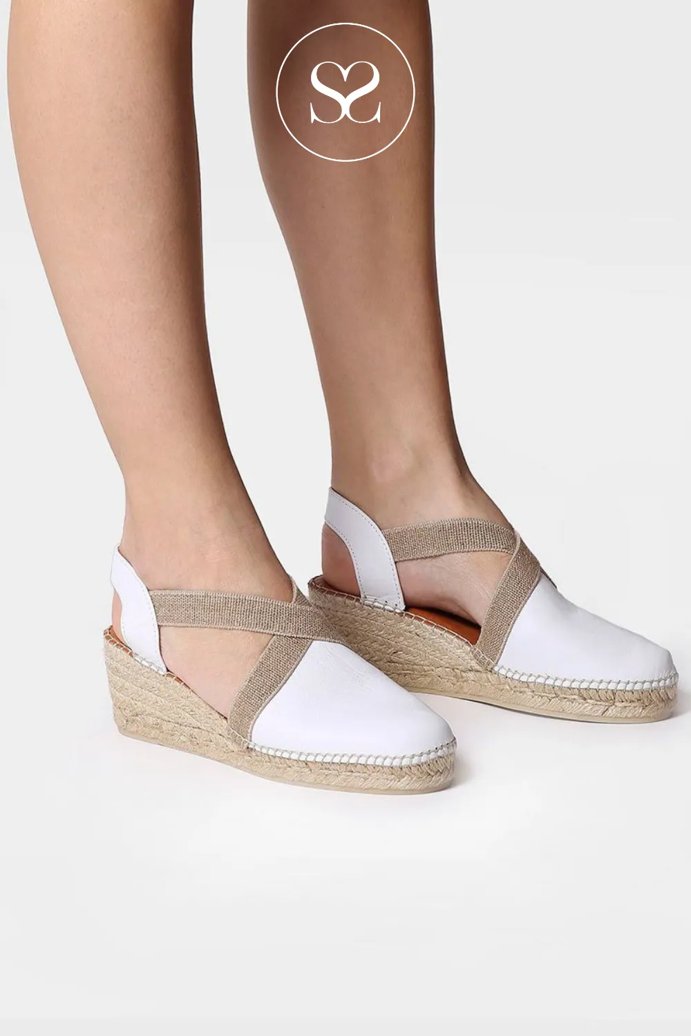 TONI PONS TOSSA WHITE ESPADRILLE WEDGE SHOE