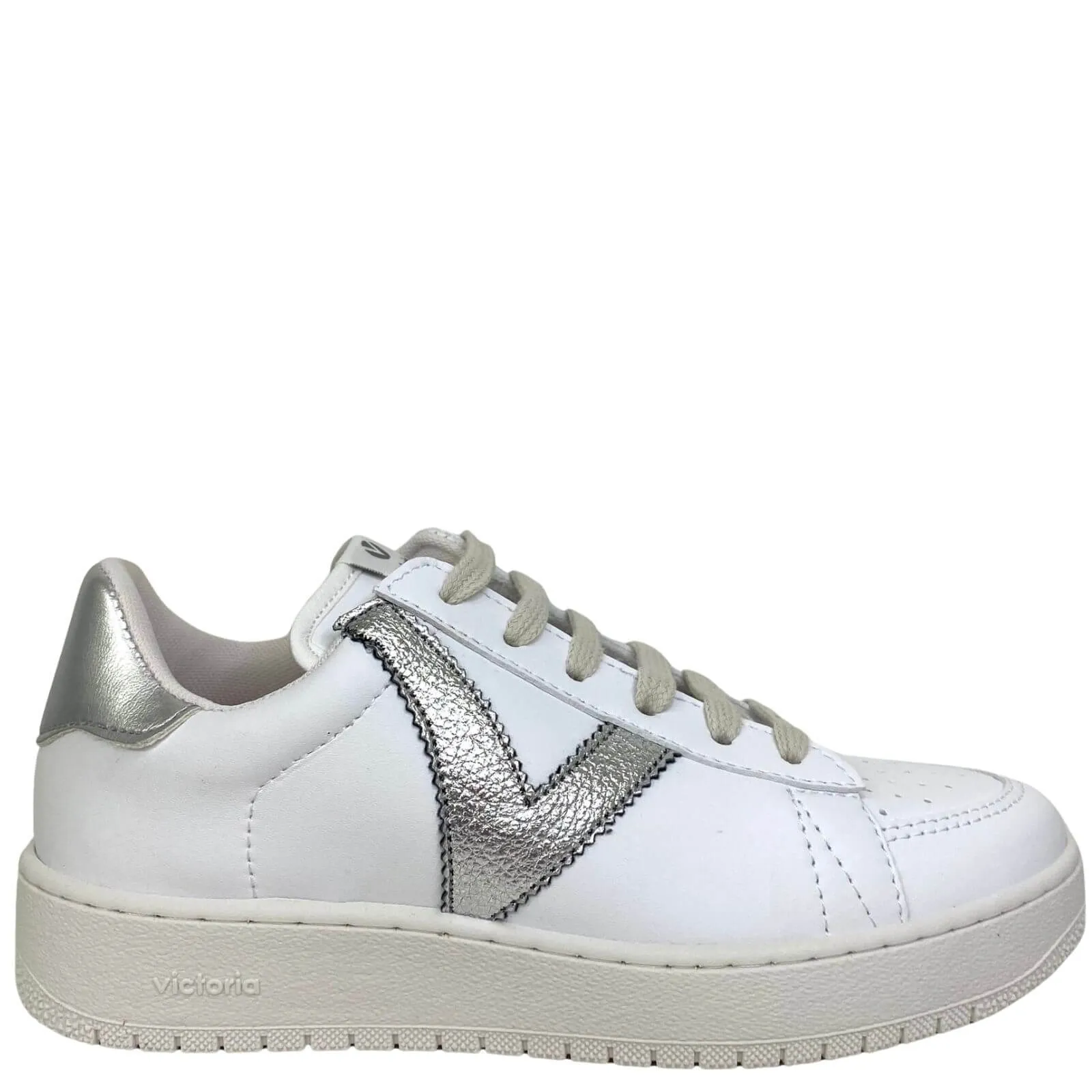 Victoria Madrid Off White Sneakers - Silver