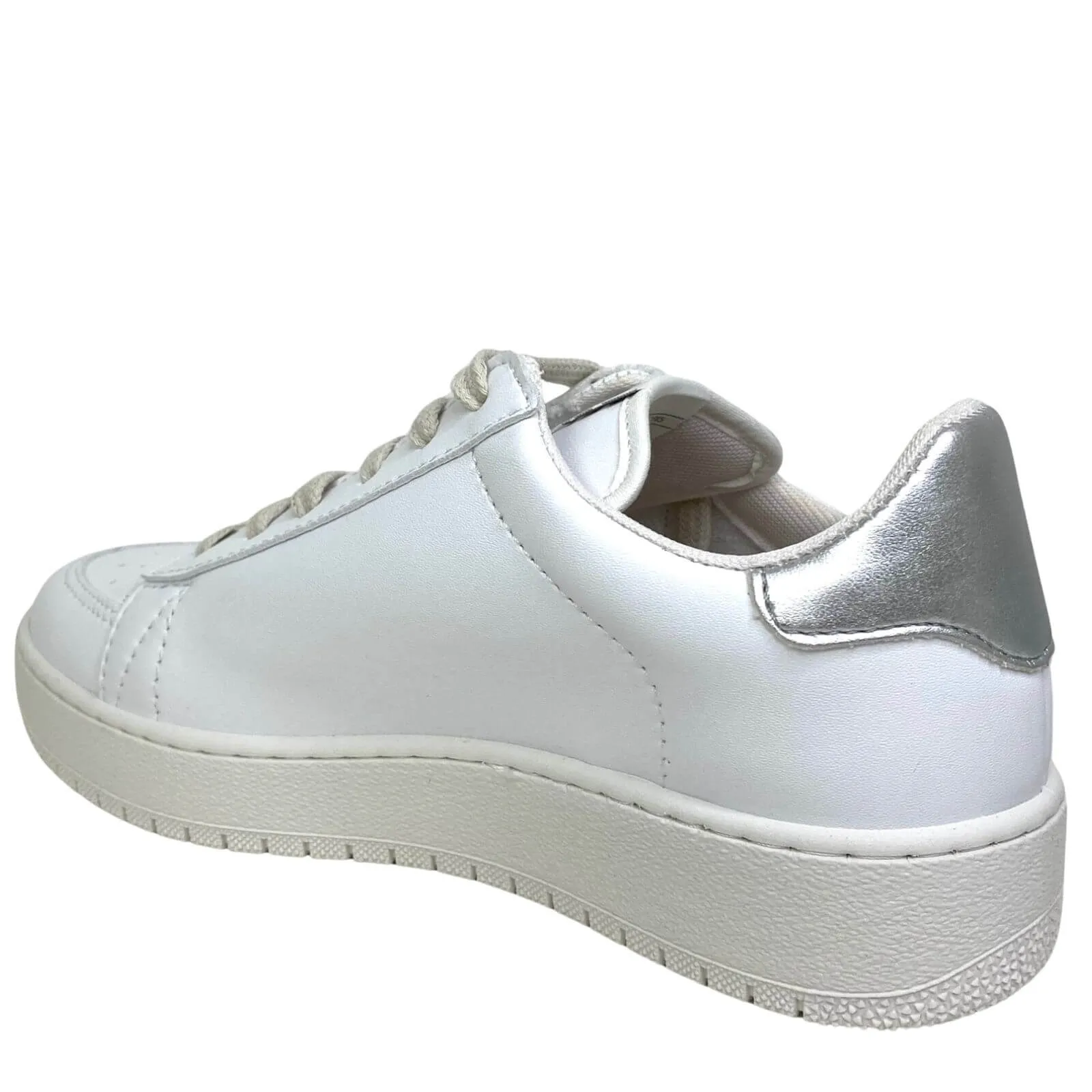 Victoria Madrid Off White Sneakers - Silver